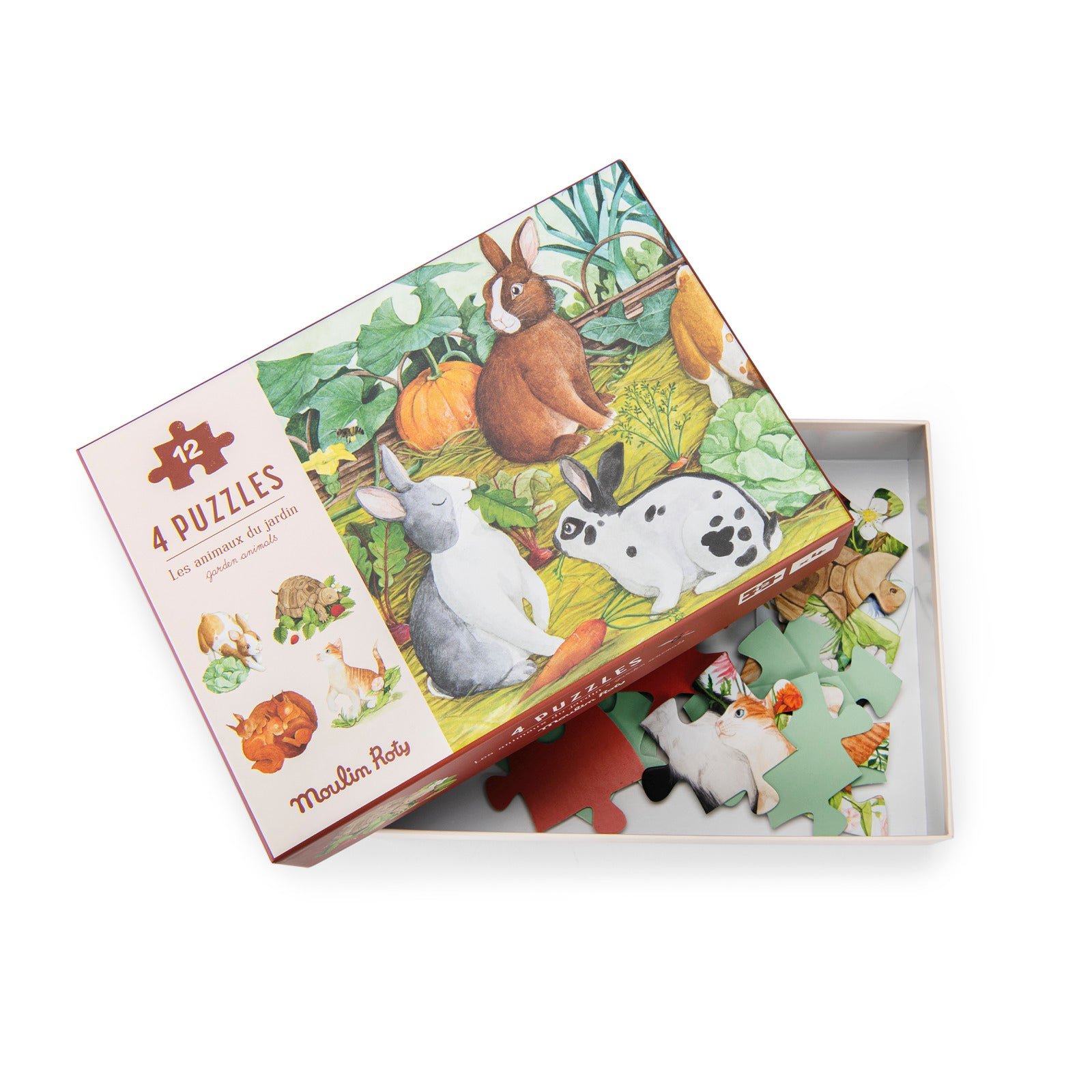 4 mini puzzles des animaux