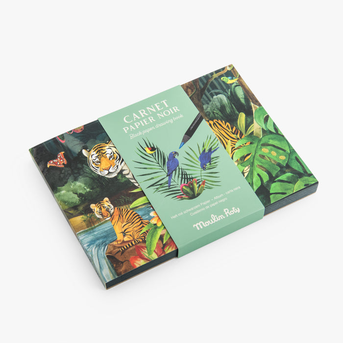 Carnet à dessin feuilles noires