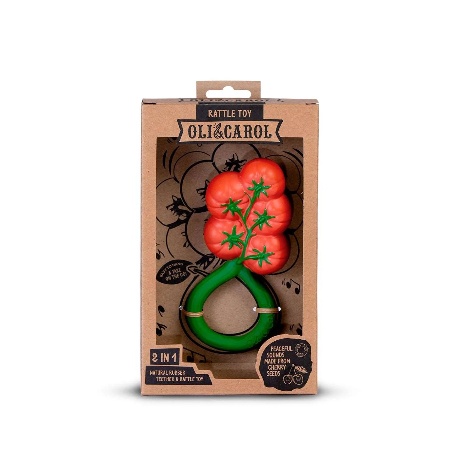 Jouet hochet tomate