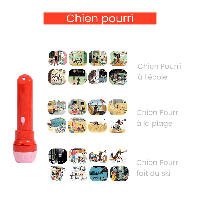 Lampe à histoires Chien Pourri